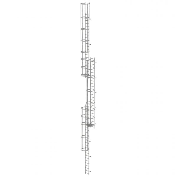 MUNK ortsfeste Steigleitern Edelstahl, 16,80m SH PG2