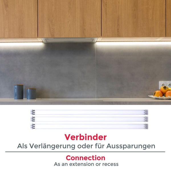 LED Streifen 4x50 cm - schalter, silikonbeschichtet, selbstklebend, neutralweiß