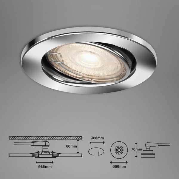 Briloner Leuchten STEN - Einbauleuchten - 7147018 - Ø 8,6 x 7 cm