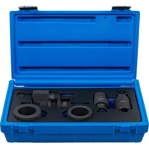 Werkzeugsatz in blauem Koffer