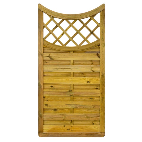 Holzzaun mit Rankgitter