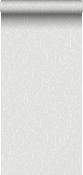 Borastapeter Tapete Blätter Grau - 53 cm x 11.2 m - 660123