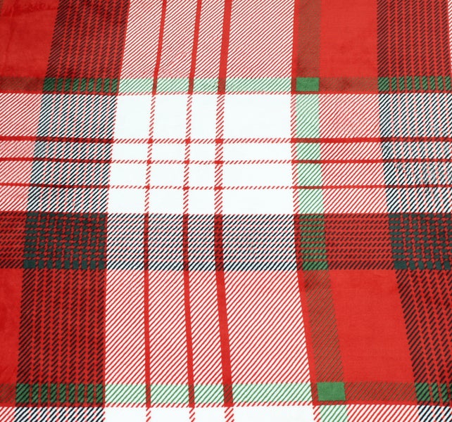 FRANK FLECHTWAREN | Kuscheldecke Weihnachtskaro, 130 x 160 cm, POLYESTER