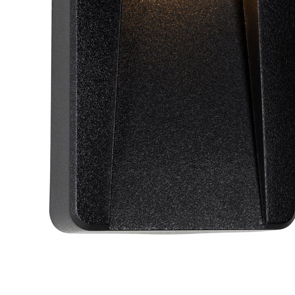Set mit 2 schwarzen rechteckigen Außenwandleuchten inkl. LED IP65 - Gem
