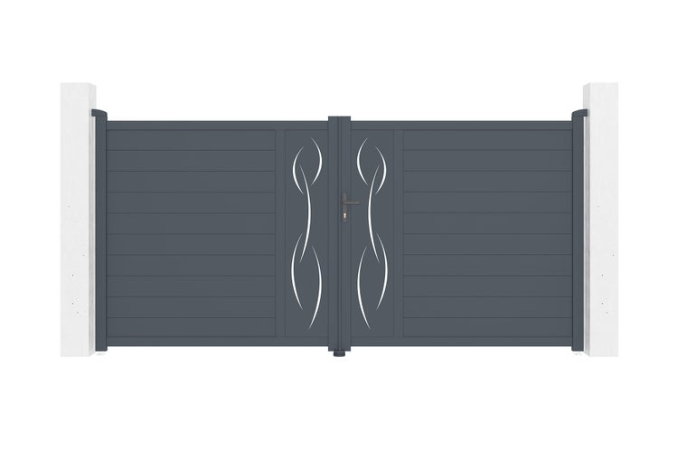 Elektrisches Flügeltor LIFE 350B180 + Motorisierung HICKER B200