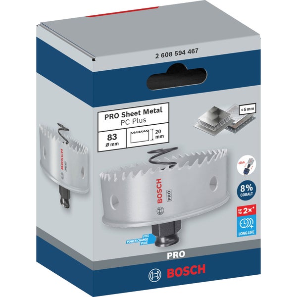 Bosch PRO Sheet Metal PC Plus Lochsäge 83 mm - 2608594467