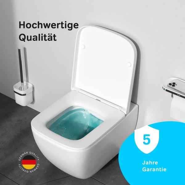 AM.PM Wand-WC  Tiefspüler ohne Spülrand weiß glänzend mit WC-Sitz CGA1700SC Gem