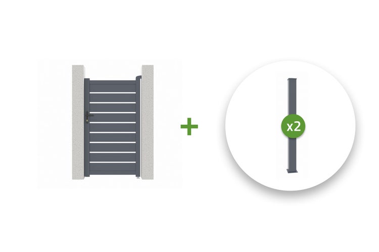 Gartentor mit zwei Pfosten