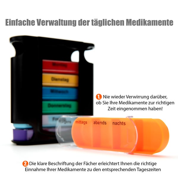 Medikamentenbox zur täglichen Medikamentenverwaltung