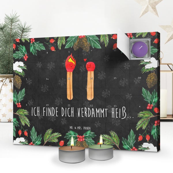 Mr. & Mrs. Panda Duftkerzen Adventskalender Streichhölzer - Schwarz