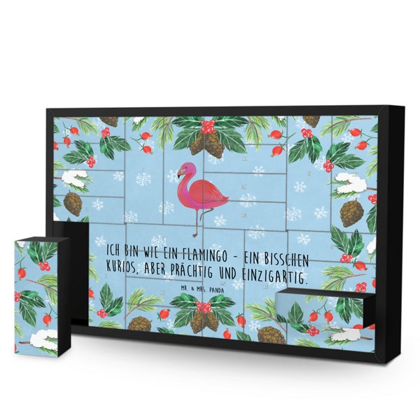 Mr. & Mrs. Panda Befüllbarer Adventskalender Flamingo Classic - Blau Pastell