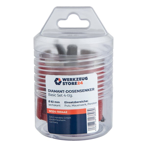 WS24 Diamant Dosensenker Basic - Set 4tlg. 6 Kant 82 mm - WS24-100442