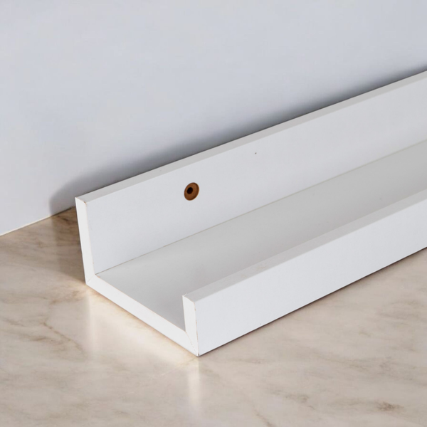Bilderleiste 110 x 9 cm | Galerieboard | Galerieschiene | Regalboard | elegant und schlicht | Bilderleiste | Gewürzregal | Wandregal | Schweberegal | weiß