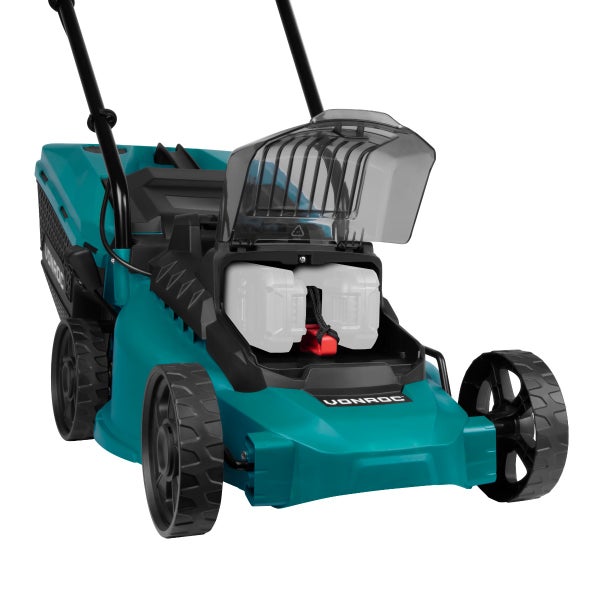 VONROC Akku Rasenmäher 40V | Bürstenloser Motor - 33cm Schnittbreite, einstellbare Schnitthöhe 30-70MM | Akku Sichelmäher (ohne Akku und Ladegerät)