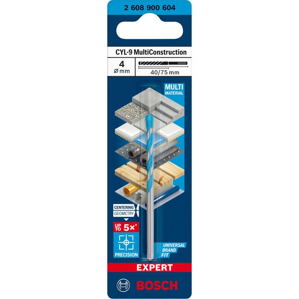 Bosch Expert CYL-9 MultiConstruction Bohrer 4 x 40 x 75 mm - 2608900604