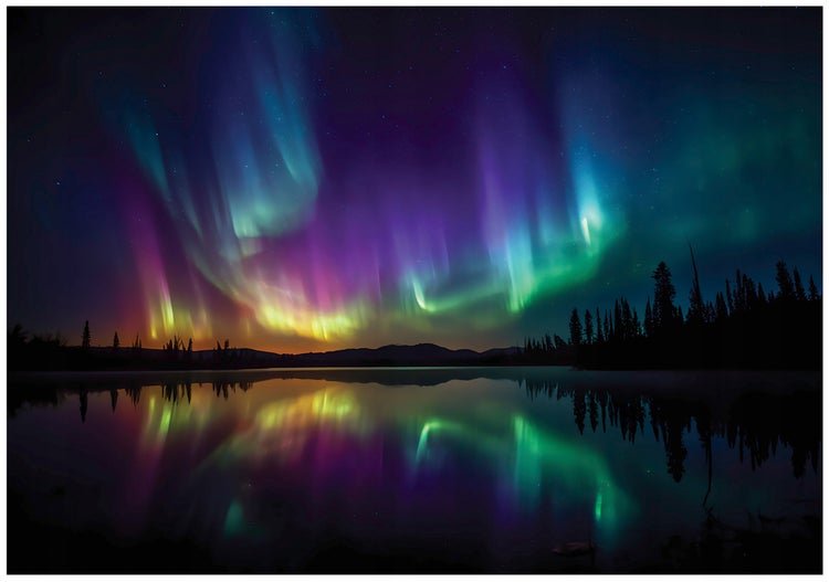 Fototapete Nordlicht Natur Landschaft 16198VX8 Vliestapete Wohnzimmer Schlafzimmer 400x280 cm