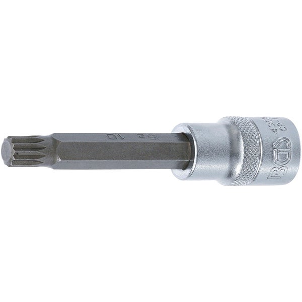 BGS Bit-Einsatz Länge 100 mm Antrieb Innenvierkant 12,5 mm (1/2) Innenvielzahn (für XZN) M10 - 4362