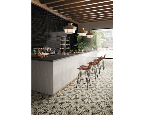Wandfliese Marazzi Lume Black 6x24 cm