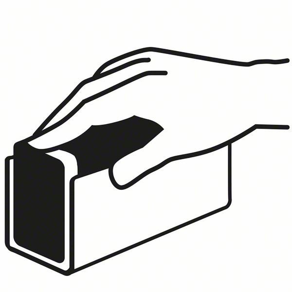 Symbol für manuelles Schleifen mit Schleifklotz