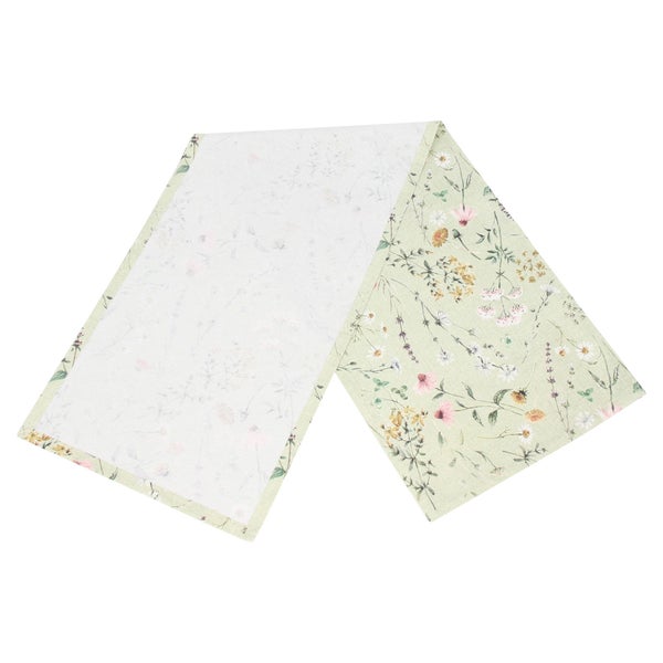 Tischläufer mit floralem Muster aus Wildblumen aus Textil.