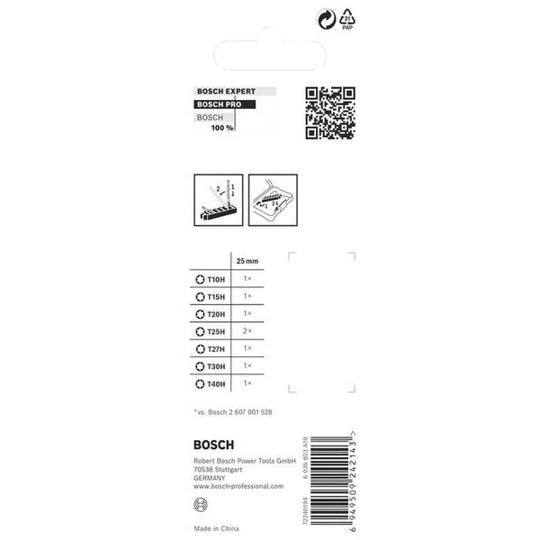 Bosch Expert Bit-Set mit verschiedenen Torx-Größen