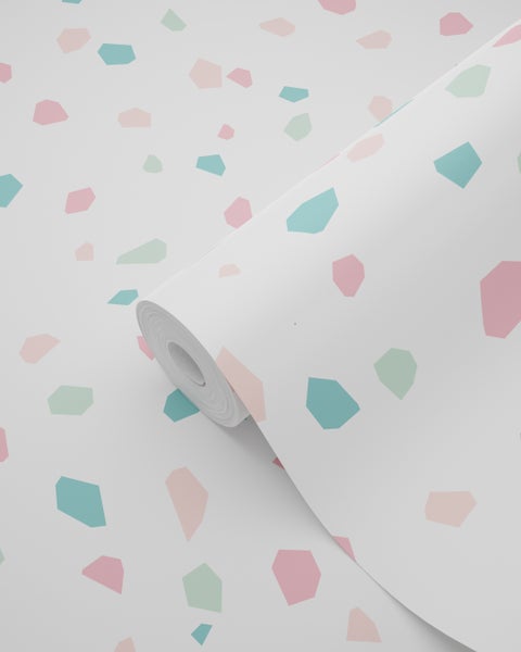 Tapetenrolle mit Terrazzo Muster