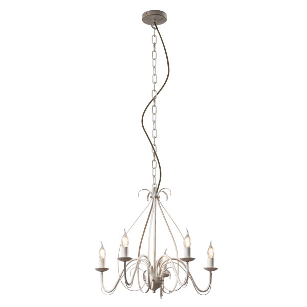 Kronleuchter mit fünf Leuchten und Kette zur Deckenbefestigung