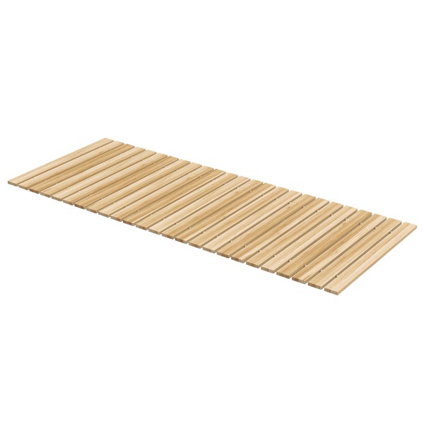 Outsunny 120 cm Gartenweg, Rollweg Wetterfest Gartentritt Dekorative Holztritt aus Tannenholz, für Garten, Balkon, Natur