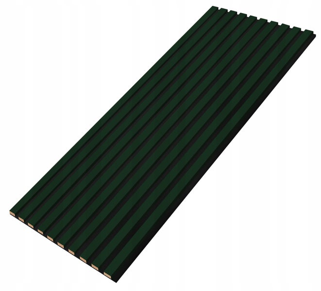 Akustikpaneel CLAMARO Dunkelgrün MDF 2750 x 460 x 18 mm