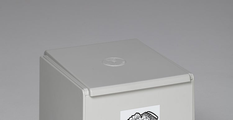 PROREGAL Robustes Abfallbehälter Und Wertstoffsammelsystem 1 Fach Ohne Deckel 60 Liter HxBxT 57 x 36 x 40,5 cm Kunststoff Grau
