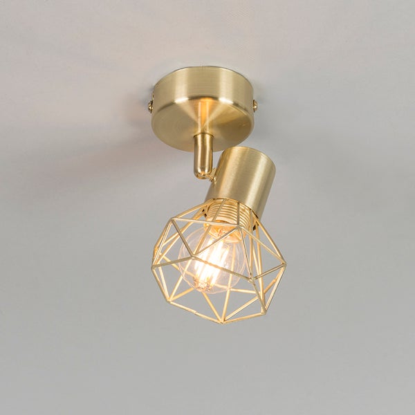 3er Set Art Deco Spot Messing dreh- und neigbar - Mosh 1