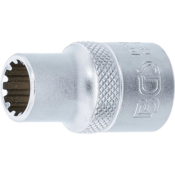 BGS Steckschlüssel-Einsatz Gear Lock Antrieb Innenvierkant 12,5 mm (1/2) SW 11 mm - 10211