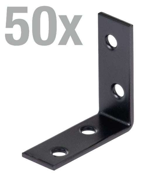 Winkelverbinder aus Metall im 50 Stück Set für Holzverbindungen