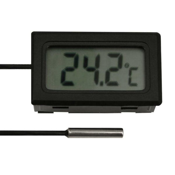 Digitales Einbauthermometer mit LCD Anzeige und externem Sensor zur Temperaturmessung