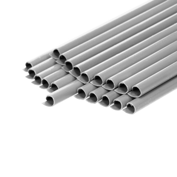 ECD Germany PVC Sichtschutzstreifen Sichtschutz Rolle 35m mit 20 Befestigungsclips - Grau - für Einzel- und Doppelstabmatten Gartenzäune - Sichtschutzfolie Zaunfolie Windschutz Blickdicht Garten Zaun