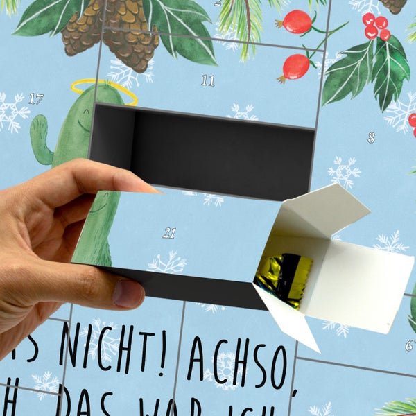 Mr. & Mrs. Panda Befüllbarer Adventskalender Kaktus Heilig - Blau Pastell