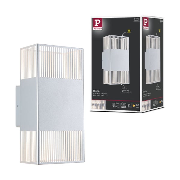 Paulmann Tharin Wandleuchte aus Edelstahl mit Verpackung