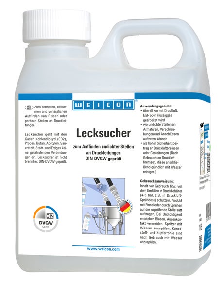 WEICON Lecksucher|zum Auffinden von Rissen an Druckleitungen|1 L|leicht gelblich, klar