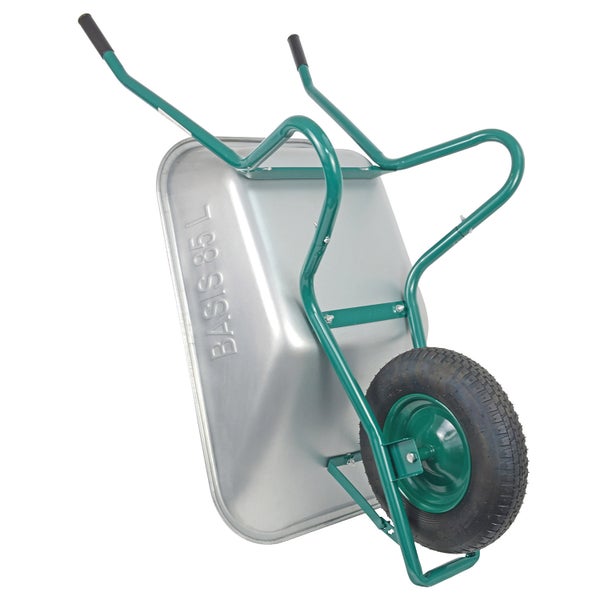 Schubkarre mit 85 Litern Fassungsvermögen für den Transport von Materialien im Garten oder auf der Baustelle