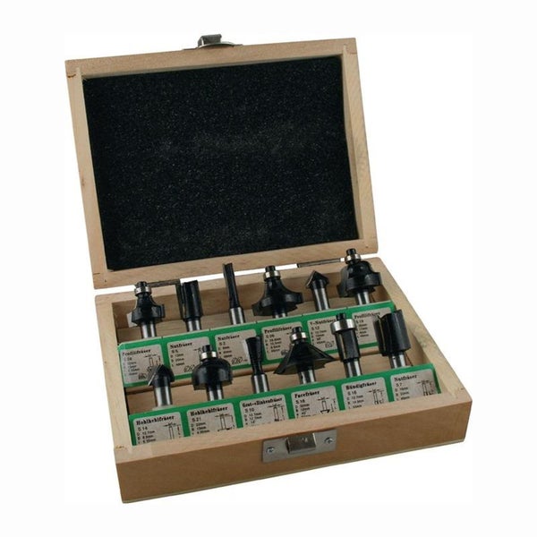 FISCH Fräsersatz 973CT12A05 Hartmetall Schaft-Ø 8 mm 12tlg. - 973CT12A05