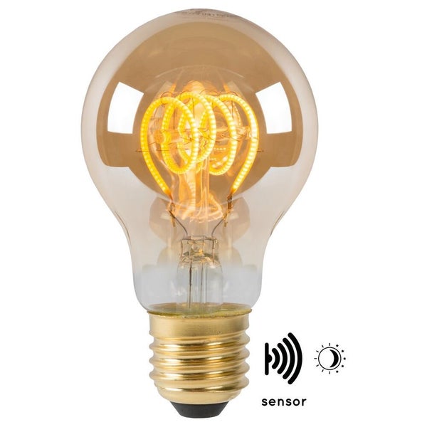 LED Filament Lampe ersetzt 40W E27 Birne - A60 4W 230lm 2200K Dämmerungssensor Einerpack