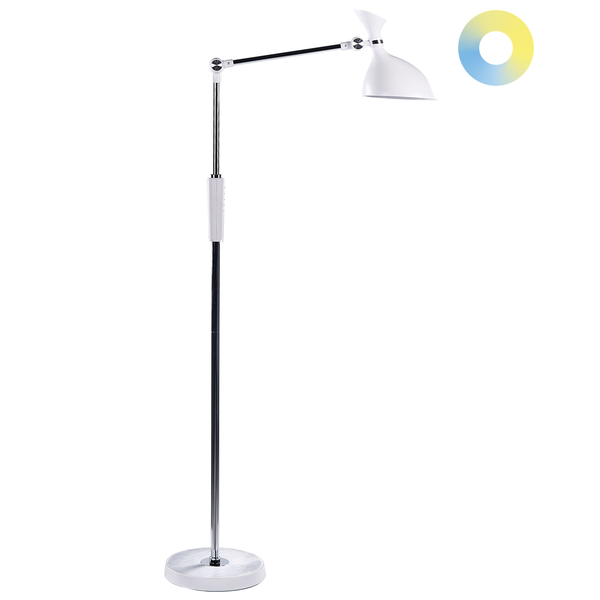 LED Stehlampe ANDROMEDA mit Dimmer Metall Weiß