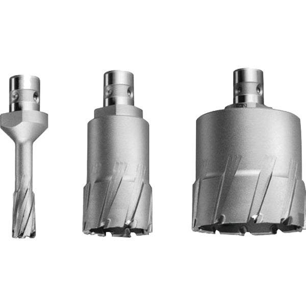 Drei Kernbohrer in unterschiedlichen Größen