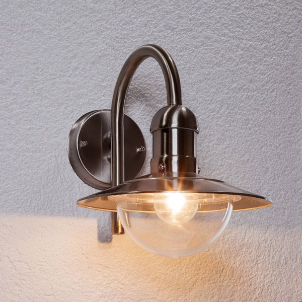 Lindby Damion (spritzwassergeschützt (Modern) in Alu aus Edelstahl (1 flammig, E27)