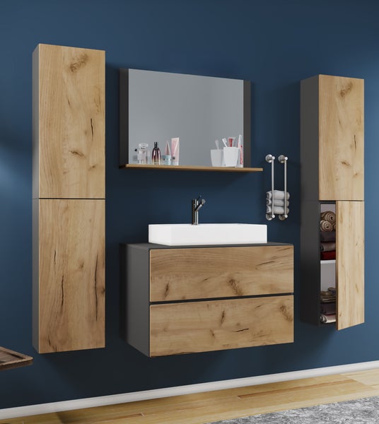5-tlg. Waschplatz Waschtisch Lendas XL Schublade