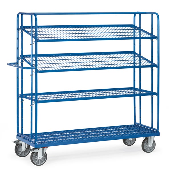 Fetra Etagenwagen mit 3 verstellbaren  losen Drahtgitterböden, Höhe 1800 mm 1250x610