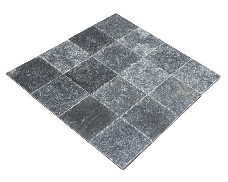 Wohnrausch Marmor Mosaikfliesen BLACK 10 x 10 x 1 cm, getrommelt, grau, braun
