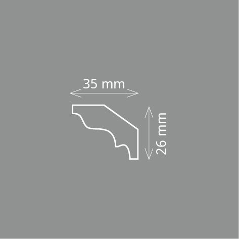 Zierleiste M 35 (35 x 25 mm), Länge 2m