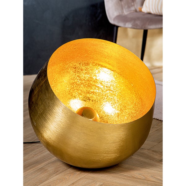 Bodenleuchte GILDE Lampe Höhe 47 cm goldfarben Metall