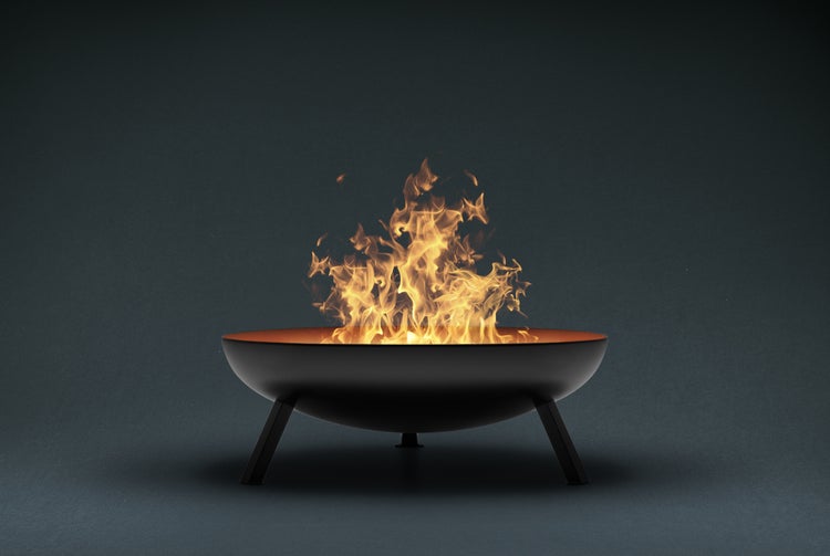 The Favilla BOMBE Feuerbecken Schwarz Ø 79 cm – Massive Feuerschale aus Stahl (4 mm) – Pulverbeschichtet & Hitzebeständig – Garten Feuerstelle – Outdoor Feuerschale für Terrasse, Balkon & Camping (26 kg)